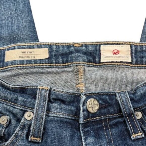 Adriano Goldschmied Cigarette Ankle Denim Jeans in Pasadena Blue – Size 26 - Picture 6 of 8